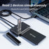 M.2 NVMe SSD Enclosure Adapter, Type-C 10Gbps to M.2 and SATA Hard Drive Reader, Compatible with M Key Sizes