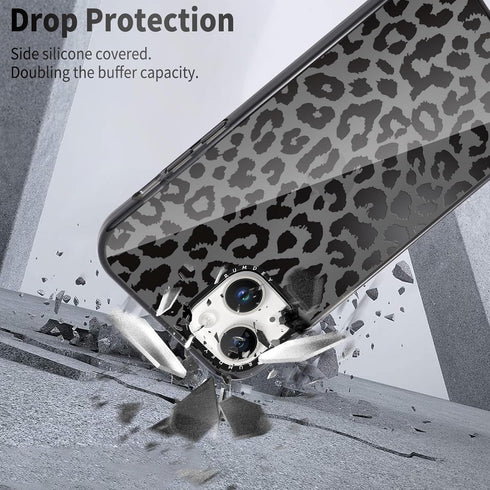 2 Pack Cheetah Cases for iPhone 13/14 (6.1") - Clear Leopard Pattern, Slim Shockproof TPU Cover for Women & Girls.