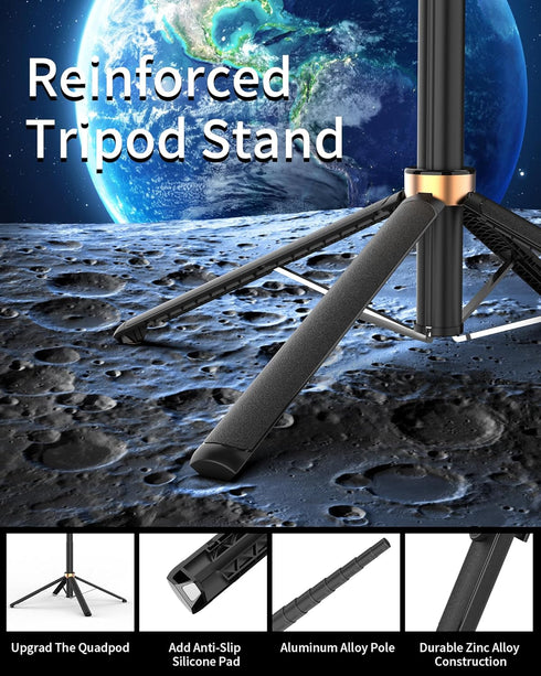 Free Fashion 71" Selfie Stick Quadpod, Phone Stand,Cell Phone Tripod with Wireless Remote, iPhone Quadpod Stand,Selfie