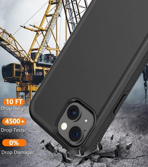 Diverbox iPhone 15 Case, Shockproof and Dropproof with Tempered Glass Screen Protector, Heavy Duty Protection Cover