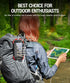 BLAVOR 10,000mAh Solar Charger Power Bank, Portable Wireless Charger with 20W Fast Charging, Dual Flashlight for Camping
