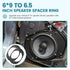 NuIth 6X9 to 6.5 inch Door Speaker Adapter - Universal Spacer Ring Installation Plate for Select Jeep/Chrysler/Dodge