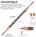 Padwa Lifestyle Camera Strap - 2" Cowhide Head Straps for Photographers, Adjustable Vintage Jacquard Cotton Neck Straps