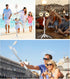 71 inch Tall Selfie Stick Phone Tripod with Detachable Wireless Remote and 2 LED Lights for Recording
