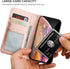 Bocasal Wallet Case for iPhone Xs Max, PU Leather Magnetic Detachable Kickstand Shockproof Cover with Wrist Strap