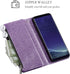 UEEBAI Wallet Case for Samsung Galaxy S10 Plus, PU Leather Magnetic Closure Handbag with Card Slots (Glitter Purple)