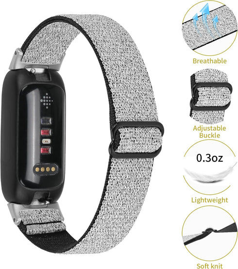Replacement Bands Compatible with Fitbit Inspire 3, Nylon Band Elastic Stretchy Loop Quick Release Wrist Bands for