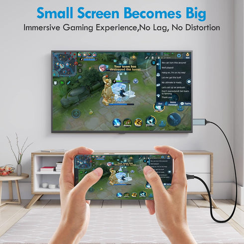Lightning to HDMI Adapter • HDMI Cable for iPhone to TV • Compatible with iPhone 14, 13, 12, 11 with 1080P HD Display