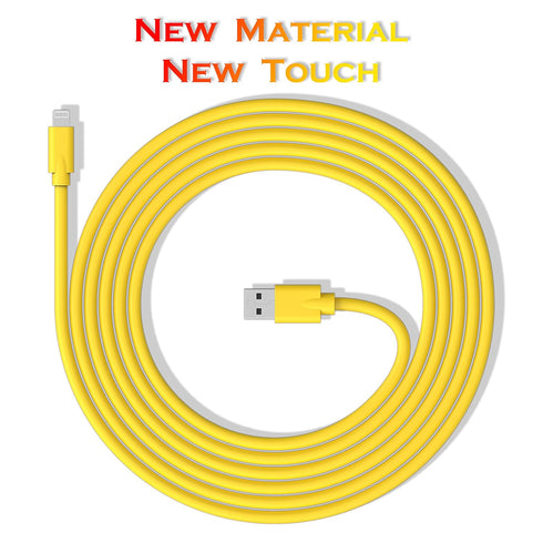USB 2.0 to Lightning Cable Charger Cord MFi Certified for iPhone 12 11 Pro Max X XR XS 8 (Yellow)