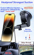 PTz Worlds PTz Words for MagSafe Windshield Mount - Magnetic Phone Holder for Car, Suction Cup, High Heat Resistant