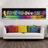 70s Theme Party Decorations, Large Colorful Disco Backdrop Banner, 70.8 x 15.7 Inches Birthday Party Supplies