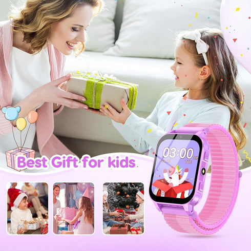 Smart Watch for Kids with 30 Puzzle Games, 140 Educational Cards, HD Touch Screen, Perfect Birthday Gift
