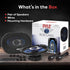 Pyle 4'' x 6'' Three Way Sound Speaker System, Pro Mid Range Triaxial Loud Audio 240 Watt per Pair