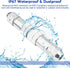 M12 8 Pin Aviation Connector, Male & Female Connector Field Wireable, IP67 Waterproof Straight A Code Shield for Cable