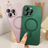 iPhone 14 Pro Max Magnetic Case for Women - Matte Luxury Soft Metallic, Magsafe Compatible, with Camera Lens Protector