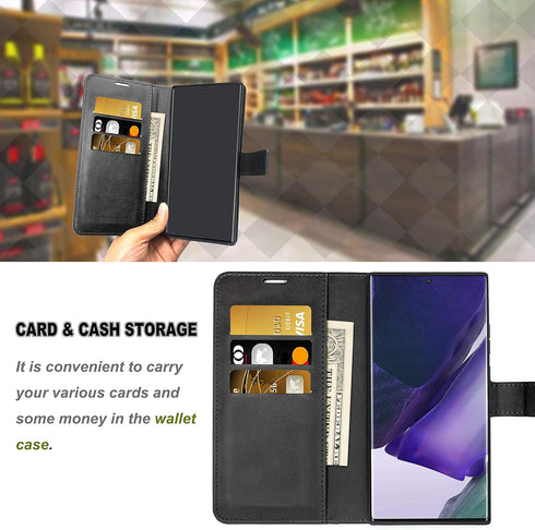 Galaxy Note 20 Ultra 5G Wallet Case, Flip Leather Slim Case with Card Holder for Samsung Galaxy Note 20