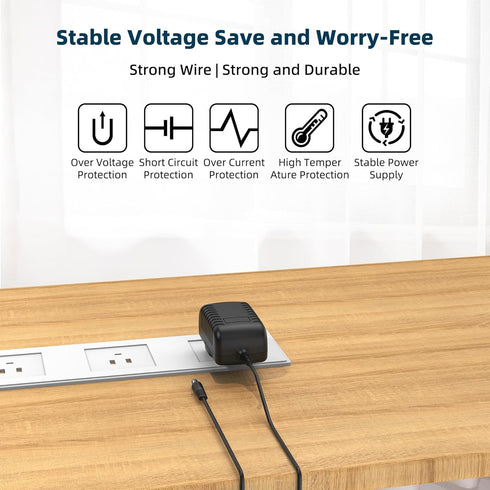 MDCGPower 13V 1A 5.5mm 2.5mm 4 DC Power Supply DC Adapter DC Power Cord with x DC Jack, Feet Cable for LED Strip