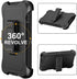 iPhone 14 Pro Max Case 6.7" - Heavy Duty Full Body Protection, Belt Clip Holster, Kickstand, 2 Screen Protectors, Black.