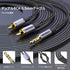 MOSWAG 6.6ft RCA Male to 1/8 Audio Adapter Cable, Hi-Fi Sound Shielded Stereo Y Splitter Cord
