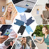 Senose Cell Phone Wallet - Silicone Sticky Credit Card Holder for iPhone, Samsung and Most Cell Phones - Blue, Sierra