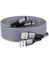 Micro USB Cable Android Charger 6ft 2PACK, High Speed 2.0 USB A Male to Micro USB Nylon Braided for PS4
