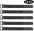 50-PCS Black Hook and Loop Reusable Fastening Cable Tie Down Straps - 0.8" x 8"