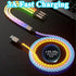 66W 3 in 1 LED Light Up Charging Cable, RGB Flowing Fast Charging Cord for iPhone, Samsung Galaxy, Huawei (4FT)