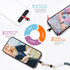 Elastic Silicone Beaded Phone Wrist Strap - Hands-Free Black Bracelet
