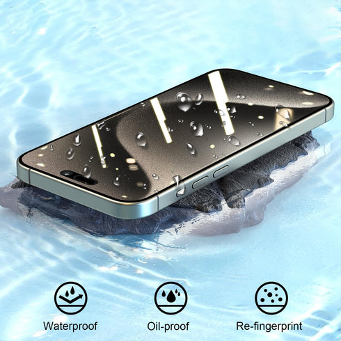 Tempered Glass Screen Protector for iPhone 15 Pro Max - Camera Lens Protector Metal Ring Sticker for Magsafe