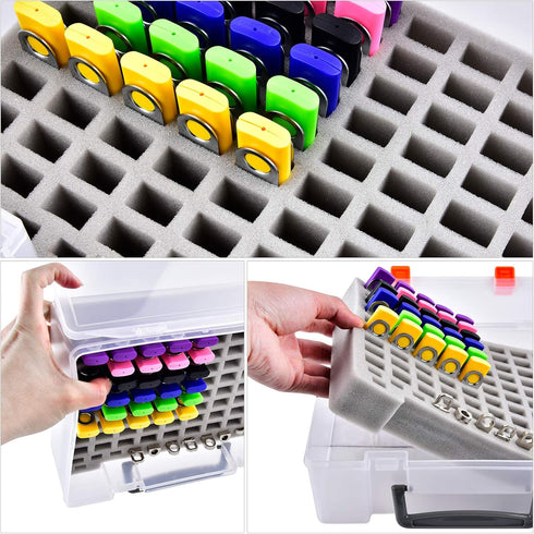 FULLCASE USB Flash Drive Case Organizer for 104pcs Thumb Drives, Electronic Accessories Holder for Sandisk/Samsung/PNY
