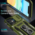 DEERLAMN Military Grade Shockproof Case for iPhone 11, with Slide Camera Cover + Screen Protector (2 Packs), Olive Green