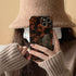 Tortoise Shell Retro Phone Case for iPhone 14 Pro, Chic Amber Brown Leopard Stylish Classic Soft Slim Cover