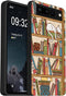 HONGZAOQIYE Compatible with Google Pixel 7 Pro Case, Funny Cute Cat Bookshelf Cartoon
