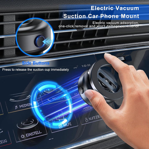 Kehuitry 360 17pro/16/15/14/13 Upgrade Electric Vacuum Magnetic Phone Holder for Car, Rotating Car Phone Mount