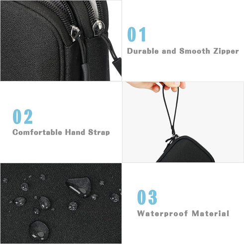 FYY Portable Electronic Organizer Bag - Waterproof Double Layers Storage Case for Cables, Chargers, Phone, Earphones
