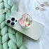 Ksadiye Expandiing Moblile Cell Phone Grip Heart Shape Glass Holder for Smartphones, Cellphone Collapsible StandPink