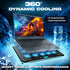 KLIM V15 Gaming Laptop Cooling Pad with 15 Fans, RGB Cooler, Adjustable Stand, Compatible up to 17 Inches