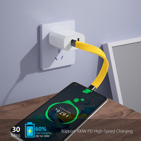 SinLoon 40Gbps USB4 Type C Extension Cable, 100W PD Fast Charging, 8K USB C to USB C Flat Slim Data Cable