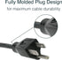 C2G 03131 14 AWG Universal Replacement Power Cord, 6 Feet, Black, 3 Pin Connector