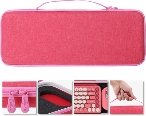 Aenllosi Hard Carrying Case for Logitech POP Keys Mechanical Wireless Keyboard, Pink (Case Only)