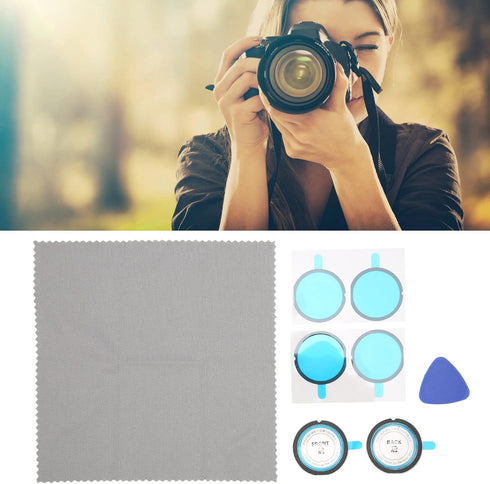 Camera Lens Guard PC Protective Cover - Dual Lens Guards, Adhesive Lens Mirror for Insta360 X3 Panoramic Camera