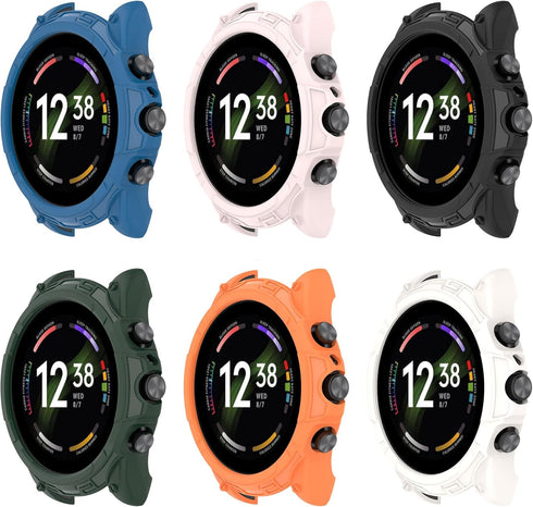 FitTurn Full Edge Protection Case for Fossil Men's Gen 6 44mm & Women's Gen 6 42mm Smartwatch - Shockproof Bumper Shell