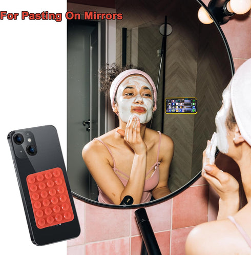 5-Colors Silicone Suction Cups for Phone Case, Self-Adhesive Mount for Hands Free Mobile Accessory - Compatible with