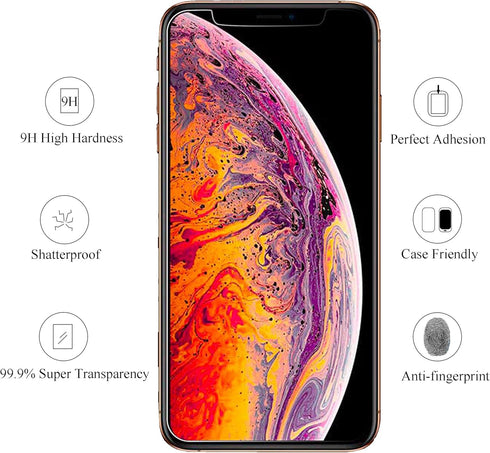 Ailun 3 Pack Tempered Glass Screen Protector for iPhone 11 Pro Max/Xs Max 6.5" (2019/2018) - Case Friendly