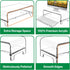 5.7 Inch AMT Acrylic Monitor Stand and Laptop Riser with Keyboard Cover, Clear Desktop Shelf for Office and Home
