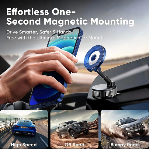 RainChic 360 17/16/15/14, Magnetic Car Phone Holder, Vacuum Suction Mount for Dashboard & Windshield