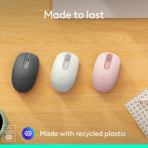Logitech M196 Bluetooth Wireless Mouse - Compact Portable Mouse for Laptops, Tablets, 12-Month Battery, Graphite