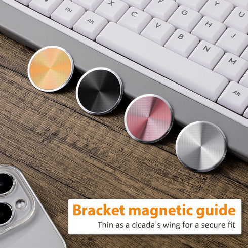 Giantree Mount Metal Plates for Magnetic Car Mount, 4 Pack Replacement Round Patch of Magnetic Cell Phone Mount