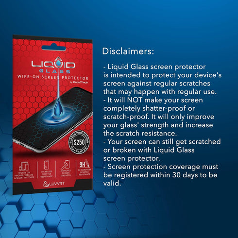 Luvvitt Liquid Glass Screen Protector - Universal Scratch Resistant Coating with $250 Protection for Smartphones &