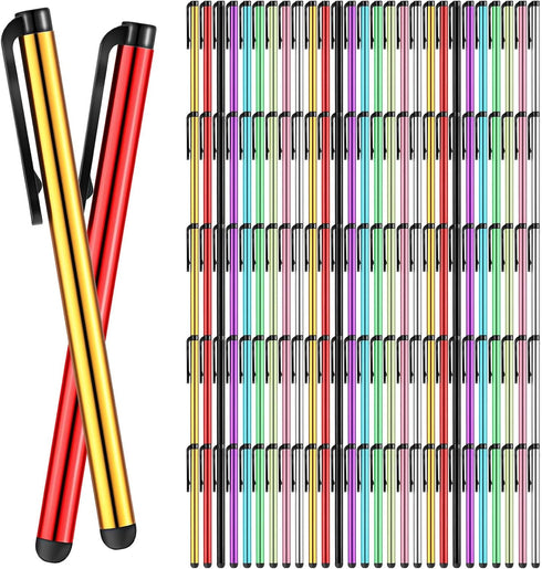 200 Pack Stylus Pens for Touch Screens - Capacitive Screen High Sensitivity Metal Tablet Pen, Universal Fine Point, 10